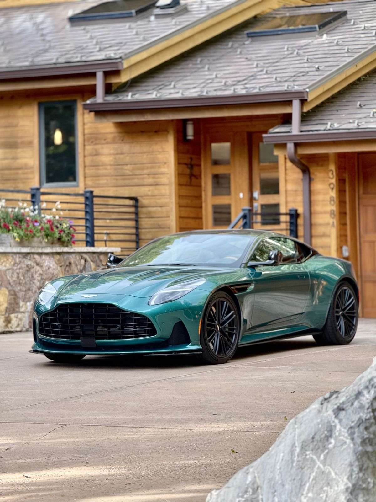 Green Aston Martin DB12