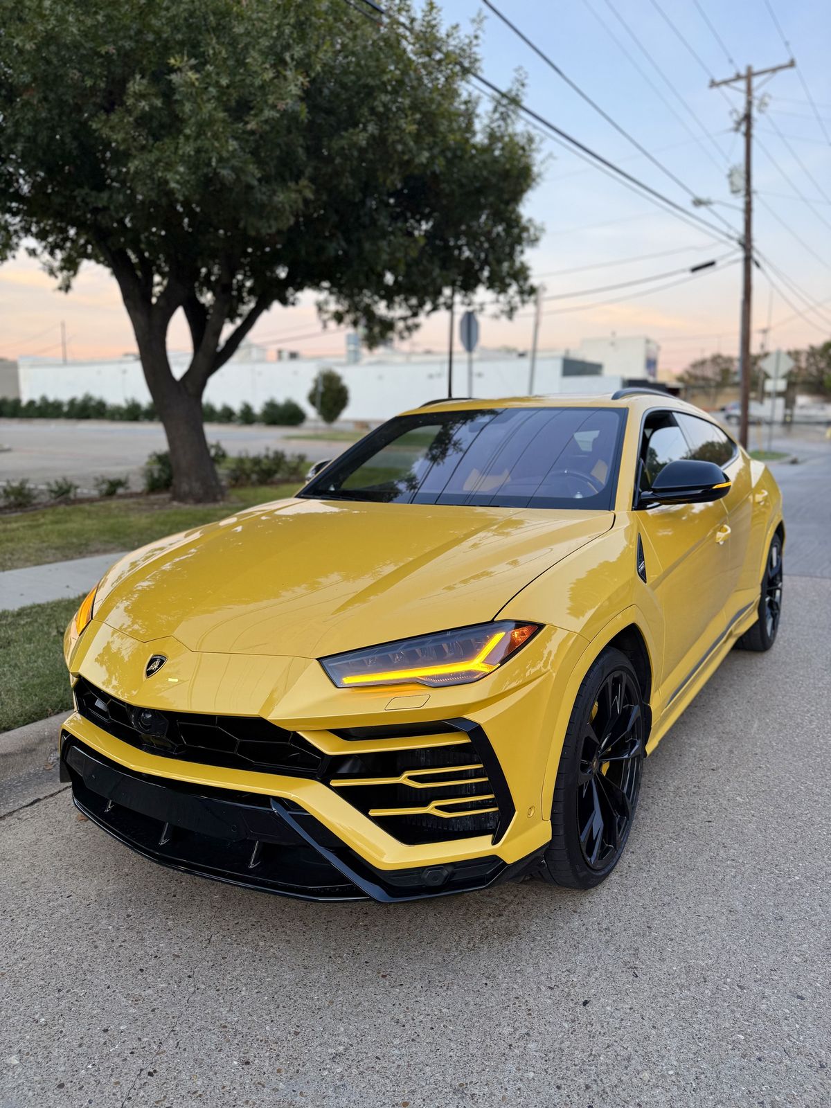 Yellow Lamborghini Urus
