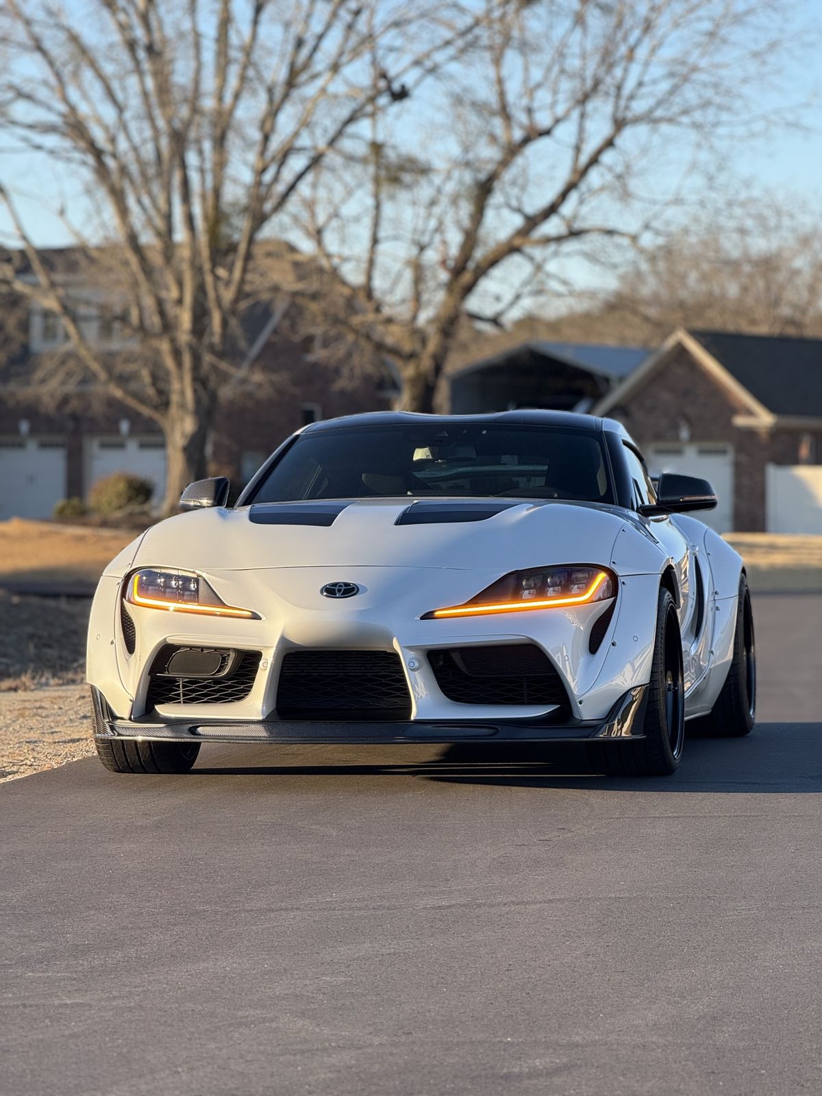 White widebody Toyota GR Supra